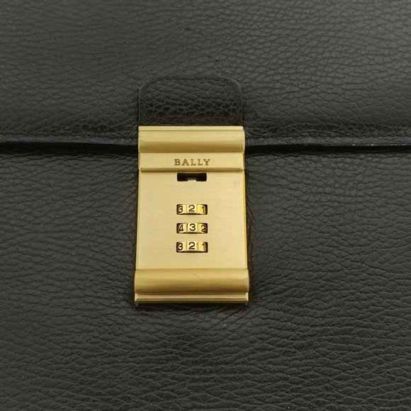 Bally Black Men's Leather Briefcase - Picture 2 of 7